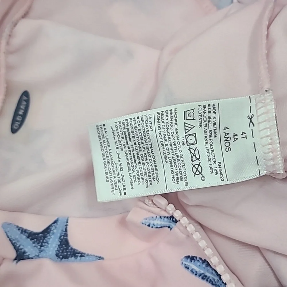 Old Navy Starfish Printed Rashguard Swimsuit 4T